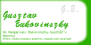 gusztav bukovinszky business card